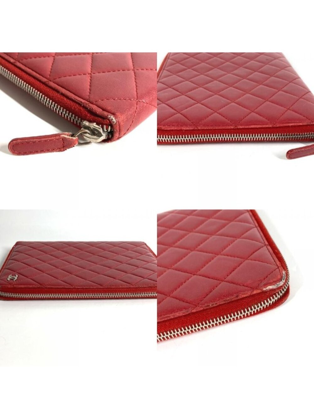 Chanel Ipad Case CC Logo Quilted Lambskin Red - Picture 7 of 9